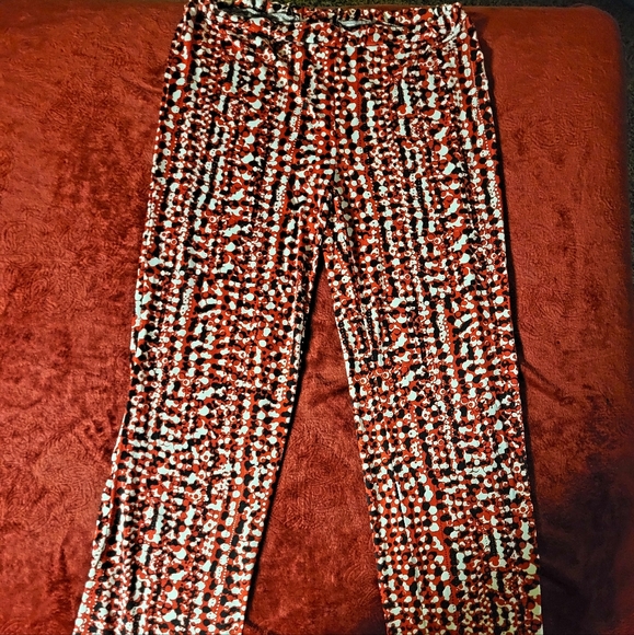 NEW DIRECTIONS Petite Pants Red Print Size PL - Picture 1 of 3